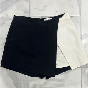 Two-Tone Black and White Women's Shorts